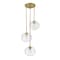 Z-Lite Harmony 3 Light Pendant, Olde Brass & Clear 486P10-3R-OBR - alternate 6